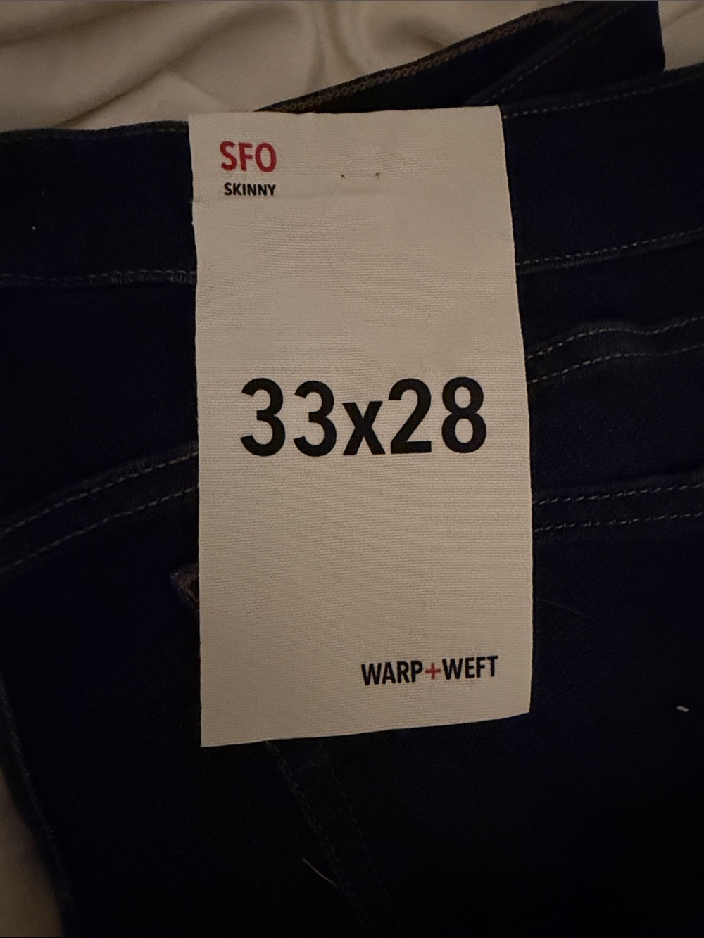 Warp + Weft SFO Skinny Jeans – Indigo – Size 33x28 – NWT